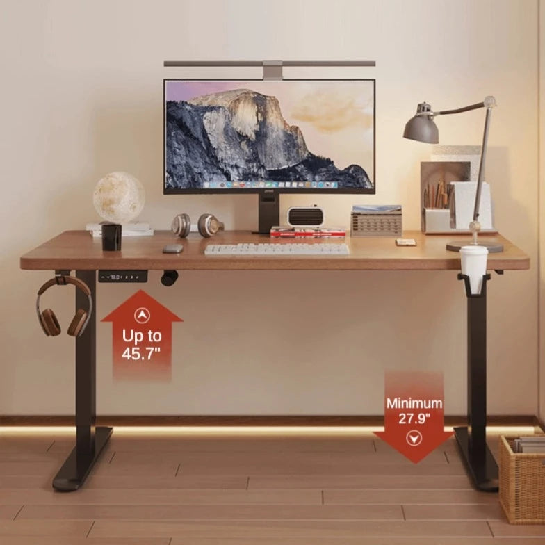 Minimalist Wooden Electric Standing Desk Work Table