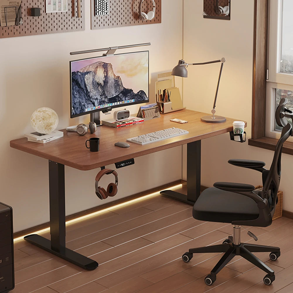 Minimalist Wooden Electric Standing Desk Work Table