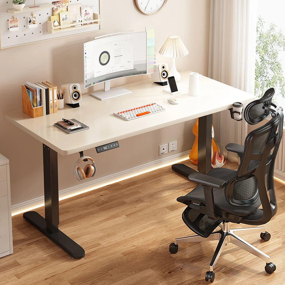 Minimalist Wooden Electric Standing Desk Work Table