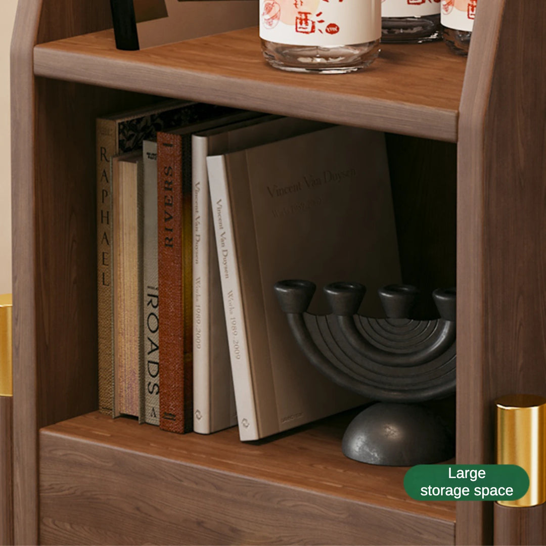 Freestanding Small Bookshelf Solid Bookcase with Storage