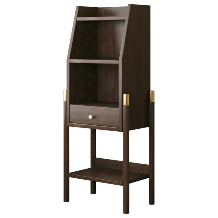 Freestanding Small Bookshelf Solid Bookcase with Storage