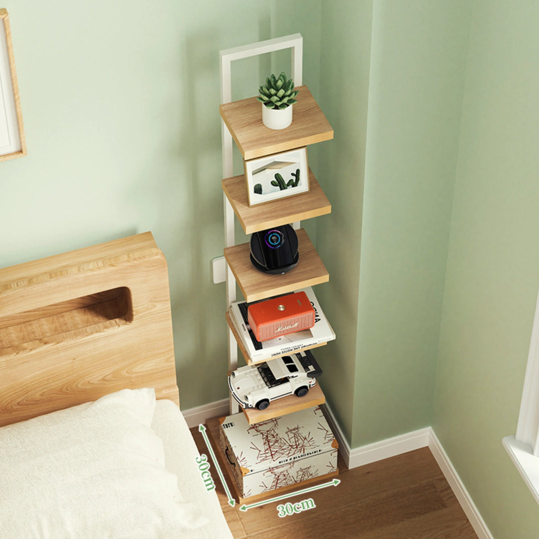 Freestanding Vertical Bookshelf Modern Tall Bookcase