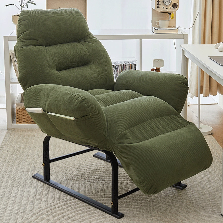 green-corduroy-adjustable-recliner-chair-cushioned-armchair-1