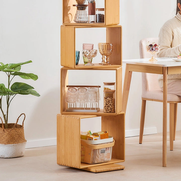 Individually Rotating Bookcase Revolving Display Rack