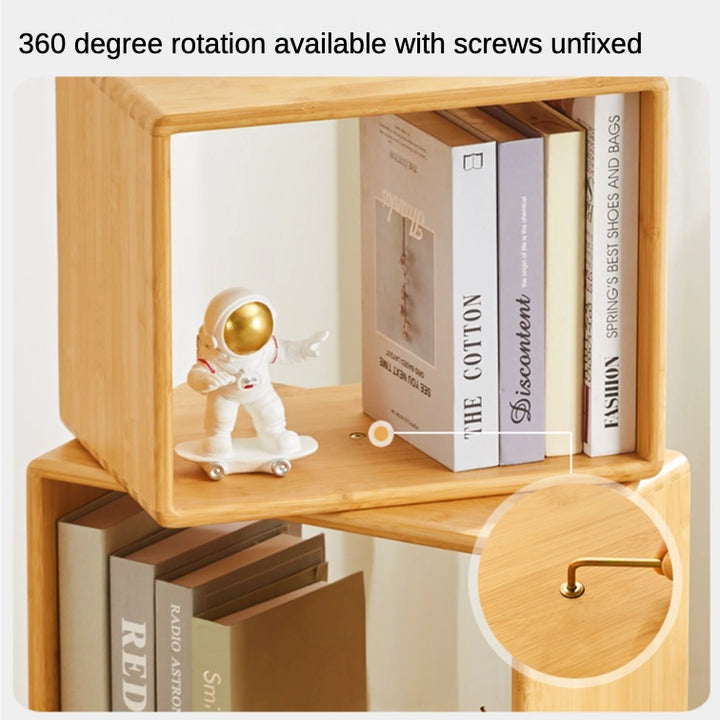 Individually Rotating Bookcase Revolving Display Rack