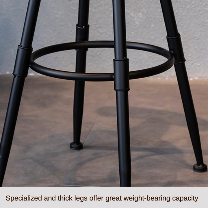 Industrial Swivel Bar Stool Adjustable Counter Stool with Back