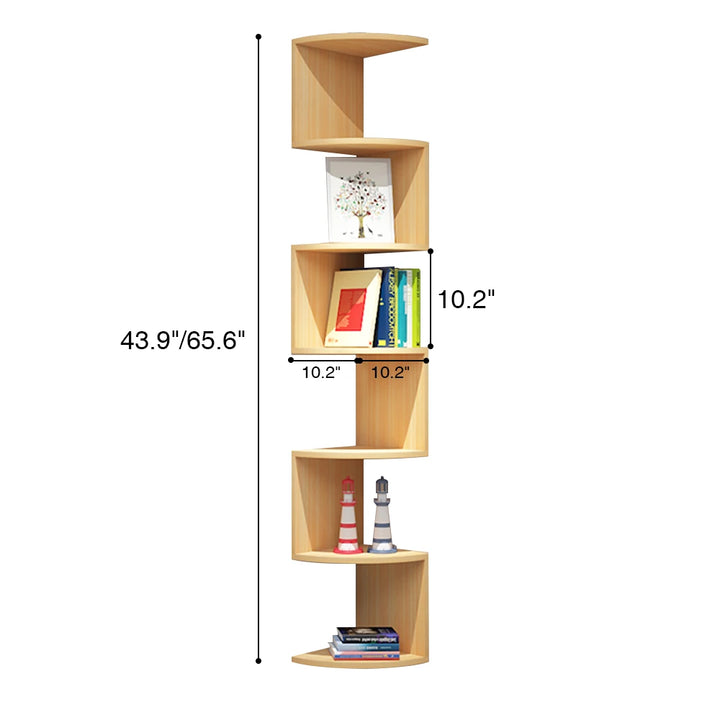 Solid Wall Shelf Wooden Corner Floating Bookcase