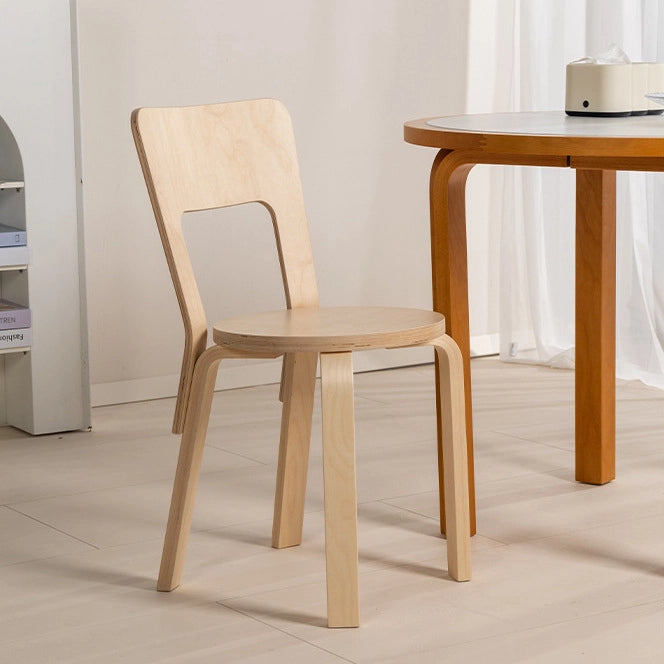 Solid Wood Accent Chair Simple Kitchen Chair for Dining Room