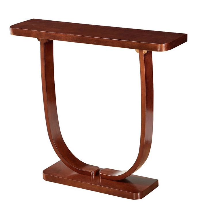 Solid Wood Narrow Console Table Tall Accent Table for Hallway