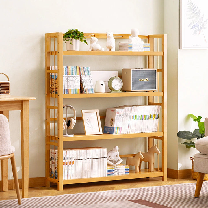 Multi-Tier Ladder Bookshelf Tall Storage Shelf