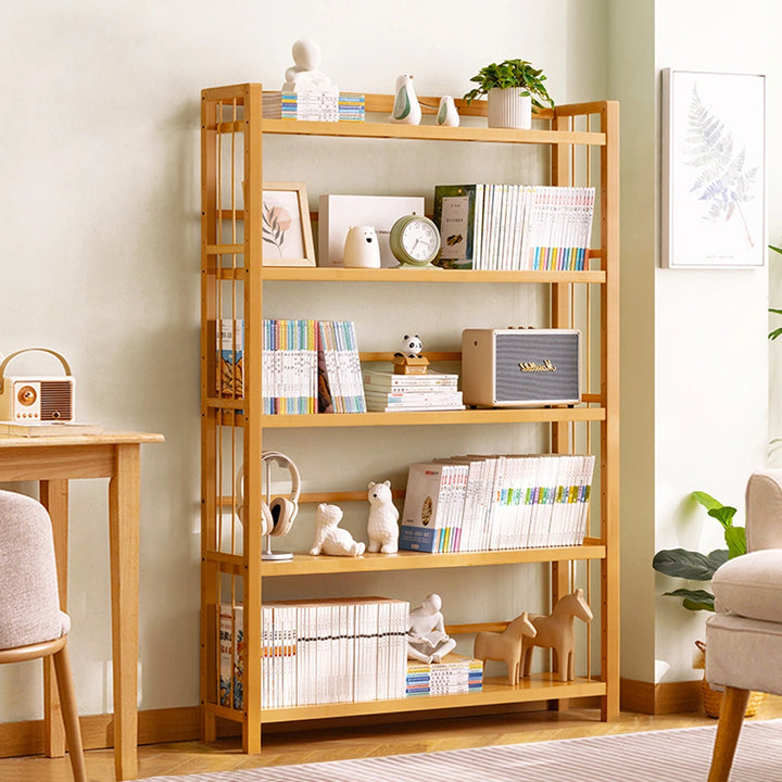 Multi-Tier Ladder Bookshelf Tall Storage Shelf