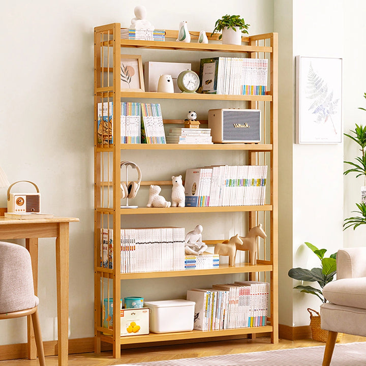 Multi-Tier Ladder Bookshelf Tall Storage Shelf