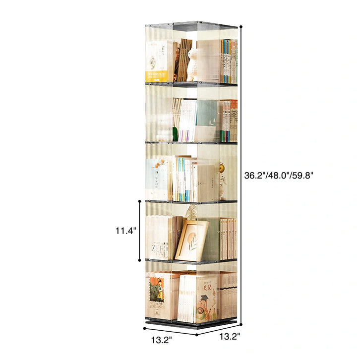 360-Degree Rotating Bookshelf Vertical Display Rack