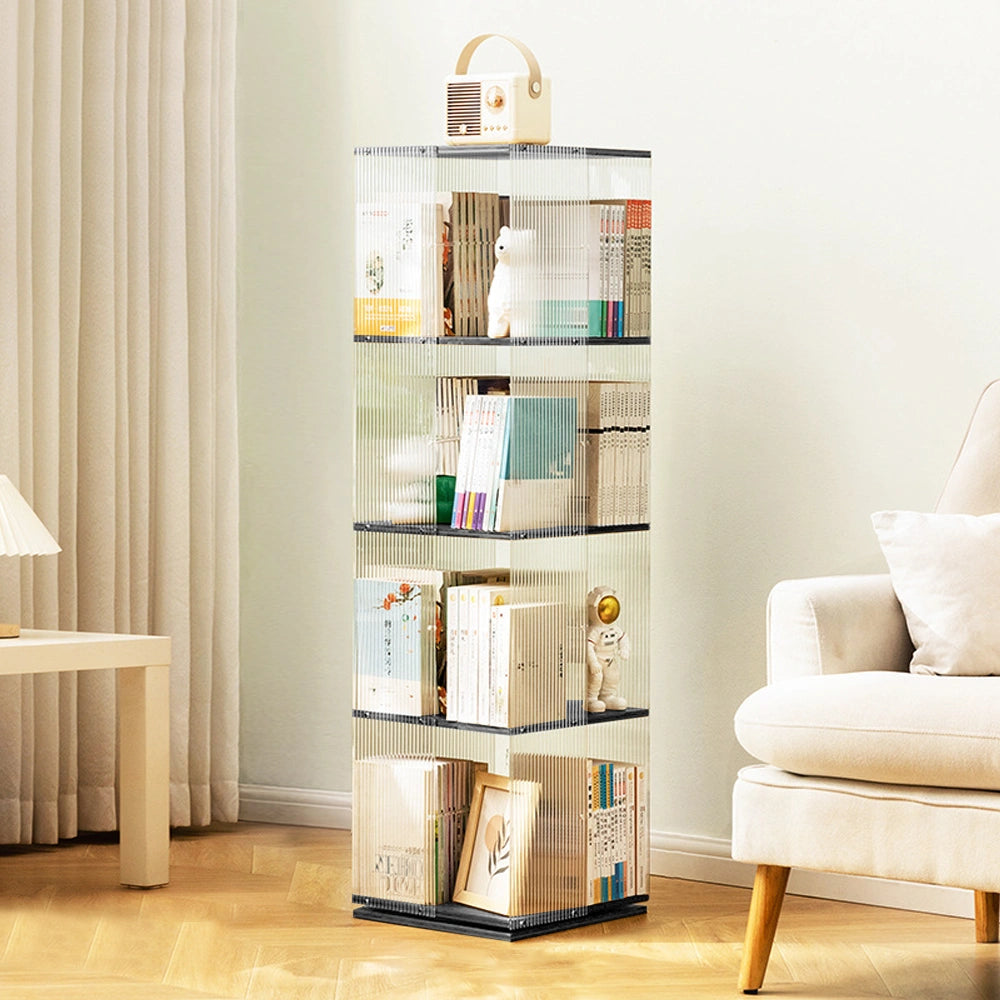 360-Degree Rotating Bookshelf Vertical Display Rack