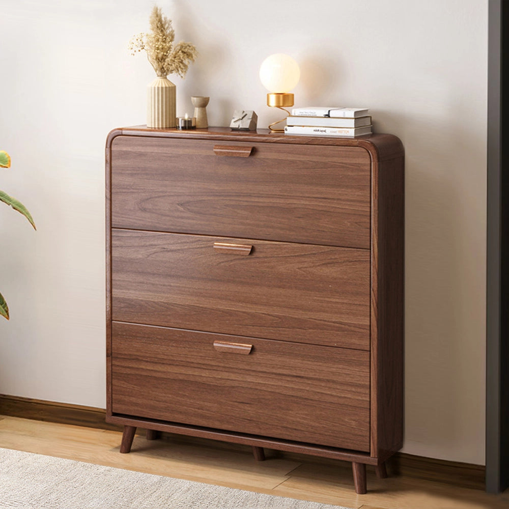 Wooden Shoe Storage Cabinet with Flip-Door Cabinet for Hallway