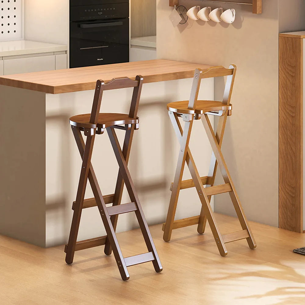 Solid Foldable Bar and Counter Stool