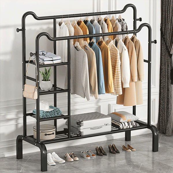 Double Rod Closet Hanger Racks Organizers