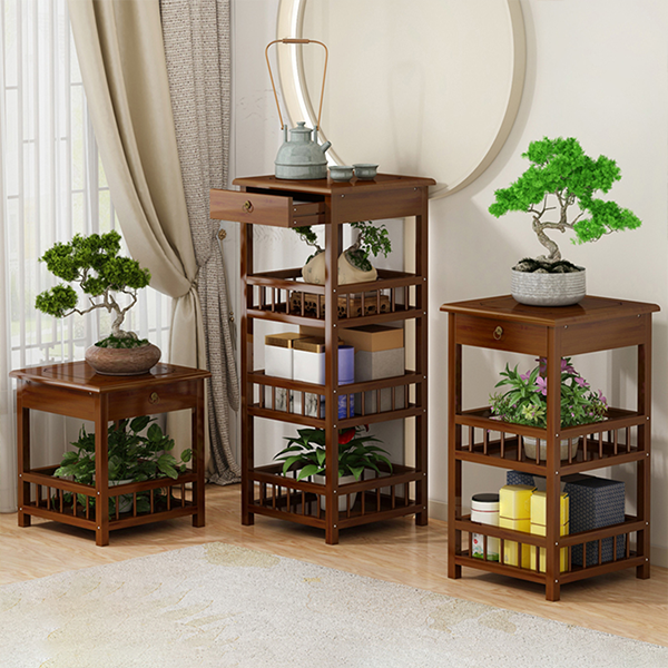 Vintage Shelves Solid Wood Display Racks