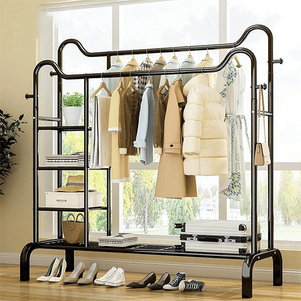 Double Rod Closet Hanger Racks Organizers